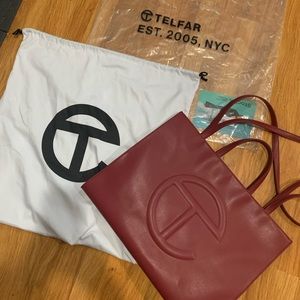 Telfar Large Shopper Bag in Oxblood NWT includes dustbag & tags